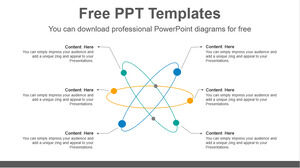 เทมเพลต Powerpoint ฟรีสำหรับเครือข่ายเรเดียล