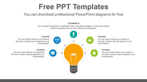 Free Powerpoint Template for Radial-bulb