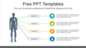 Modello PowerPoint gratuito per la silhouette di persone