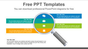 Modello PowerPoint gratuito per banner di lenti di ingrandimento
