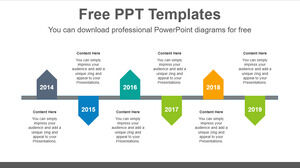 Free Powerpoint Template for Zigzagged pentagon