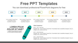 Basit çizgi noktası için Ücretsiz Powerpoint Şablonu