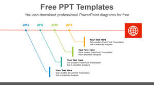 Modèle Powerpoint gratuit pour la ligne pliée en couches