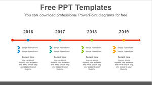 Plantilla de PowerPoint gratuita para flecha de punto de puntos