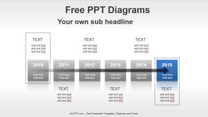 Modello PowerPoint gratuito per 6 anni di cronologia