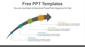 Modelo de Powerpoint gratuito para seta ascendente