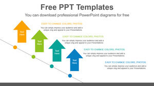 Modèle Powerpoint gratuit pour les flèches montantes