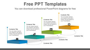 Modelo de Powerpoint gratuito para diagrama de estilo 3D