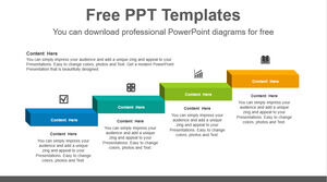 Șablon Powerpoint gratuit pentru scară în format 3D