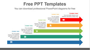 Free Powerpoint Template for Staked Horizontal
