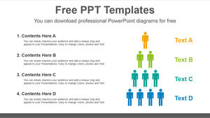 Kostenlose Powerpoint-Vorlage für People Icon Pyramid
