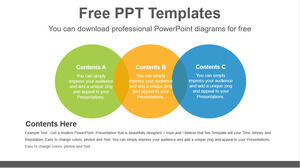 Modèle Powerpoint gratuit pour bannière de cercle coloré