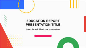 教育報告的免費PowerPoint模板
