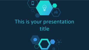 Plantilla de PowerPoint gratuita para presentación de tecnología hexagonal