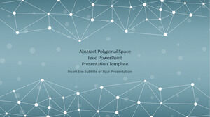 Modello PowerPoint gratuito per spazio grigio poligonale