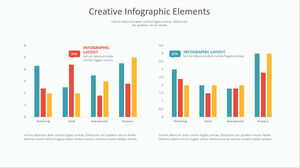 PPT material of two comparison bar charts
