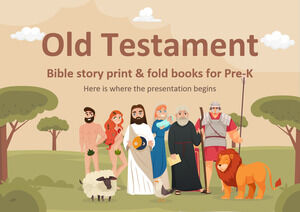 Livros impressos e dobrados de histórias da Bíblia do Antigo Testamento para pré-escola