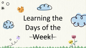 Apprendre les jours de la semaine !