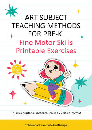 예술 주제 - 유아원을 위한 교육 방법: 소근육 운동 기술 인쇄 가능한 연습