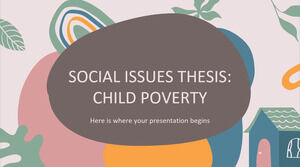 วิทยานิพนธ์ปัญหาสังคม: ความยากจนในเด็ก