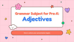 Pre-K 的语法主题：形容词
