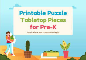 Pre-K 向けの印刷可能な卓上パズルのピース