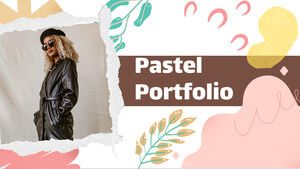 Portfólio Pastel. Modelo de PPT gratuito e tema do Apresentações Google