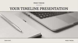 プロジェクトタイムライン。 無料の PPT テンプレートと Google スライドのテーマ