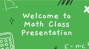 欢迎来到数学课。 免费PPT模板和谷歌幻灯片主题