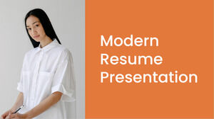 現代の履歴書. 無料の PPT テンプレートと Google スライドのテーマの履歴書のプレゼンテーション
