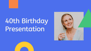40 歲生日。 免費PPT模板和谷歌幻燈片主題