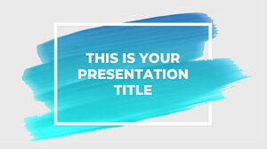 カラフルなブラシ ストローク。 無料の PowerPoint テンプレートと Google スライドのテーマ
