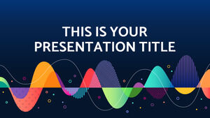 موجات صوتية ملونة. قالب PowerPoint مجاني وموضوع Google Slides
