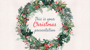 Зимнее Рождество. Бесплатный шаблон PowerPoint и тема Google Slides