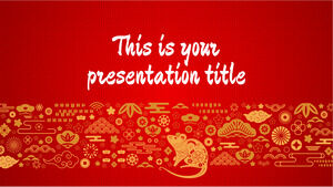 中国新年（老鼠）。 免费的PowerPoint模板和谷歌幻灯片主题
