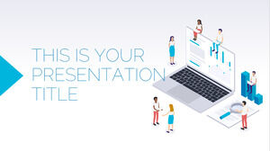 Commercialisation bleue. Modèle PowerPoint gratuit et thème Google Slides