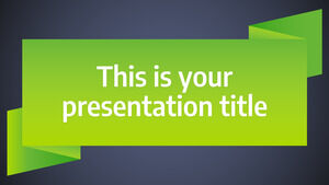 绿丝带。 免费的PowerPoint模板和谷歌幻灯片主题