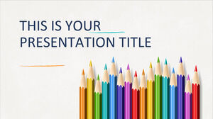 Creioane colorate. Șablon PowerPoint gratuit și temă Google Slides