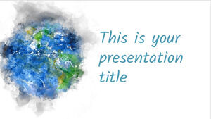 ألوان مائية الطبيعة. قالب PowerPoint مجاني وموضوع Google Slides