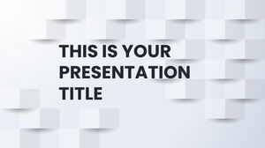 Geometrisches weißes Geschäft. Kostenlose PowerPoint-Vorlage und Google Slides-Design