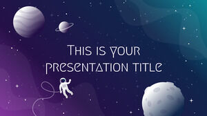 Desene Galaxy. Șablon PowerPoint gratuit și temă Google Slides