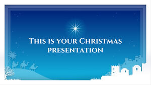 Weihnachtskrippe. Kostenlose PowerPoint-Vorlage und Google Slides-Design