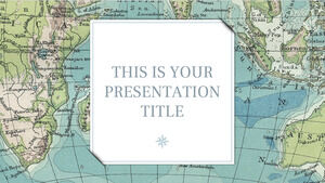 Geografia de época. Modelo de PowerPoint gratuito e tema do Apresentações Google