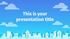 Cakrawala Kota. Template PowerPoint Gratis & Tema Google Slide
