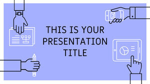 ブルーチームワーク。 無料の PowerPoint テンプレートと Google スライドのテーマ