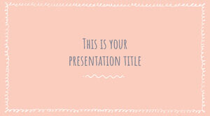 パステル落書き。 無料の PowerPoint テンプレートと Google スライドのテーマ