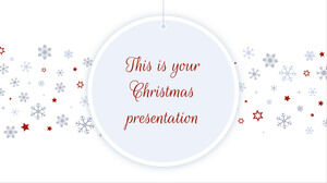 Natal elegante. Modelo de PowerPoint gratuito e tema do Apresentações Google