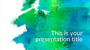 Escovas Coloridas. Modelo de PowerPoint gratuito e tema do Apresentações Google