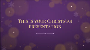 满天星斗的圣诞节。 免费的PowerPoint模板和谷歌幻灯片主题