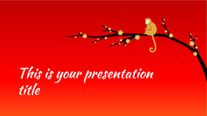 Chiński Nowy Rok (Małpa). Darmowy szablon PowerPoint i motyw Prezentacji Google